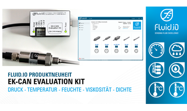 Kit d'évaluation pour capteurs Fluid.iO avec interface bus CAN
