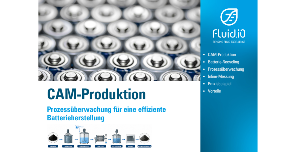 Von der Black Mass zum Kathodenmaterial: Wie Inline-Konzentrationsmessung die CAM-Produktion effizienter macht