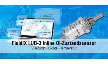 FluidIX Lub-VDT: Inline sensor for monitoring the condition of mechanical fluid properties