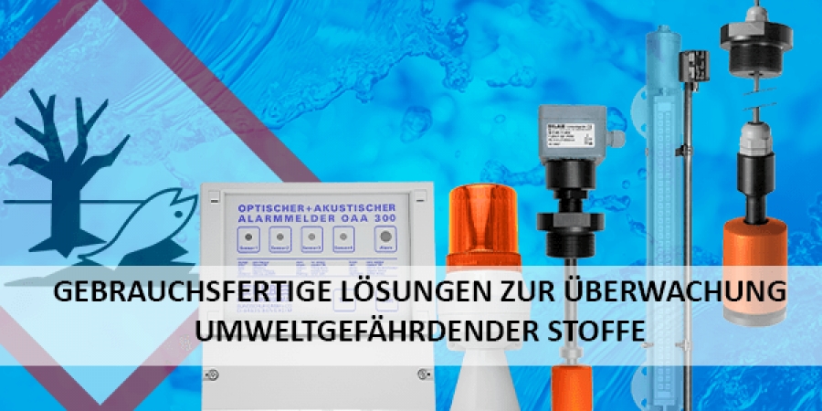 Ready-to-use solutions for monitoring environmentally hazardous substances using our filling level technology